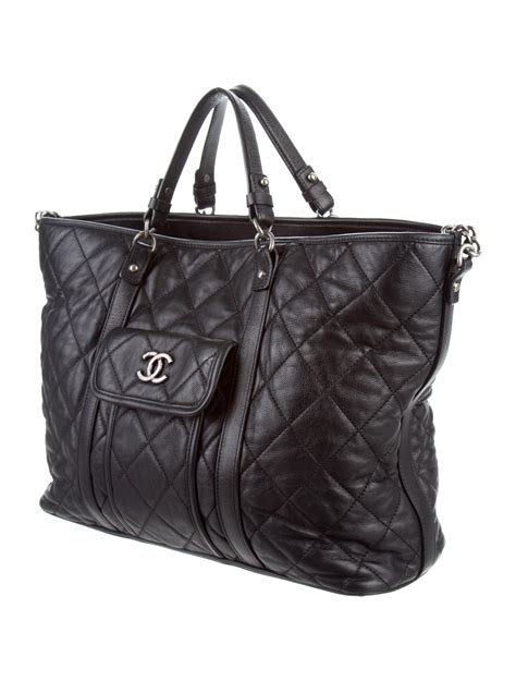 chanel shopping bag tote|large zipped shopping bag chanel.